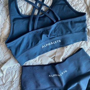 Alphalete Revival Bra in Whale Blue